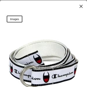Champion Black and White Logo Belt